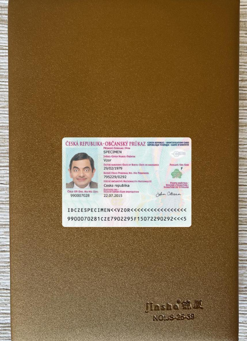 Downloadable Czech Identification card photolook download for verification